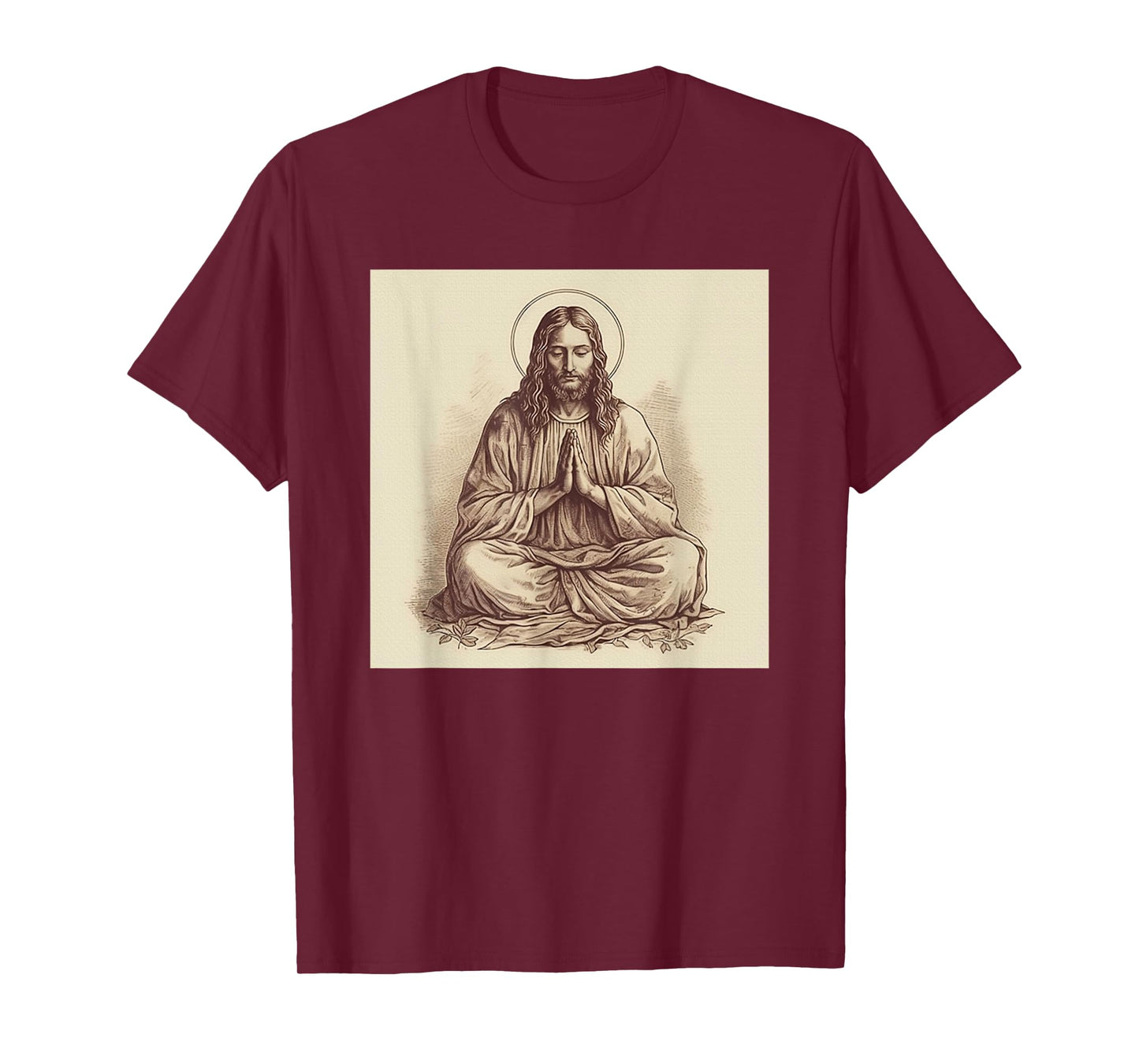 Jesus At Prayer Jesus Meditating As A Buddhist Mon T-Shirt