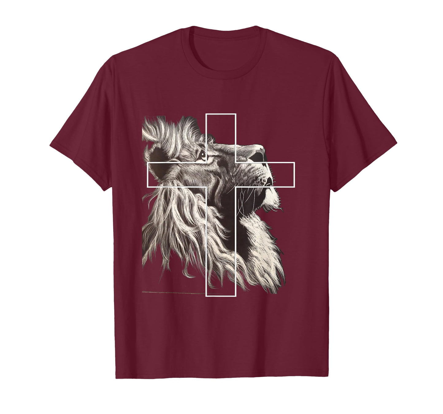Jesus Lion of Judah Christian Cross T-Shirt