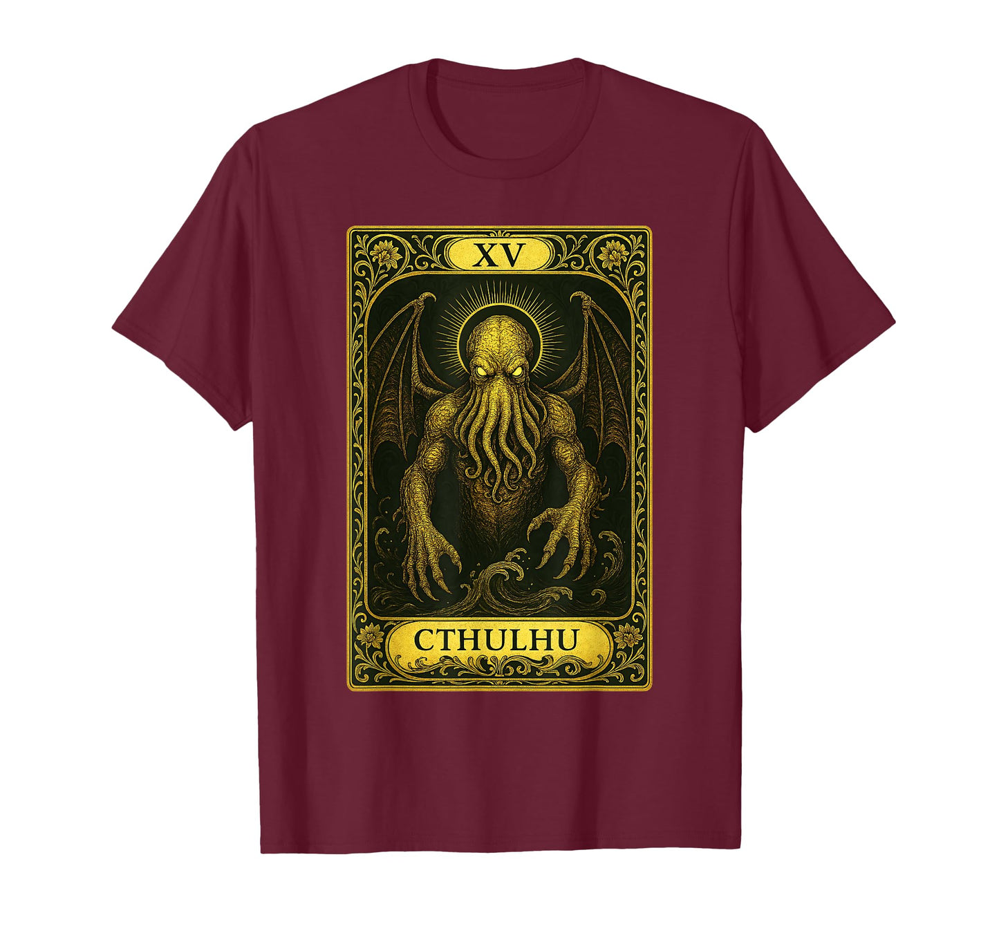 Call of Cthulhu Mythos Ryleh Lovecraftian Necronomicon Tarot T-Shirt