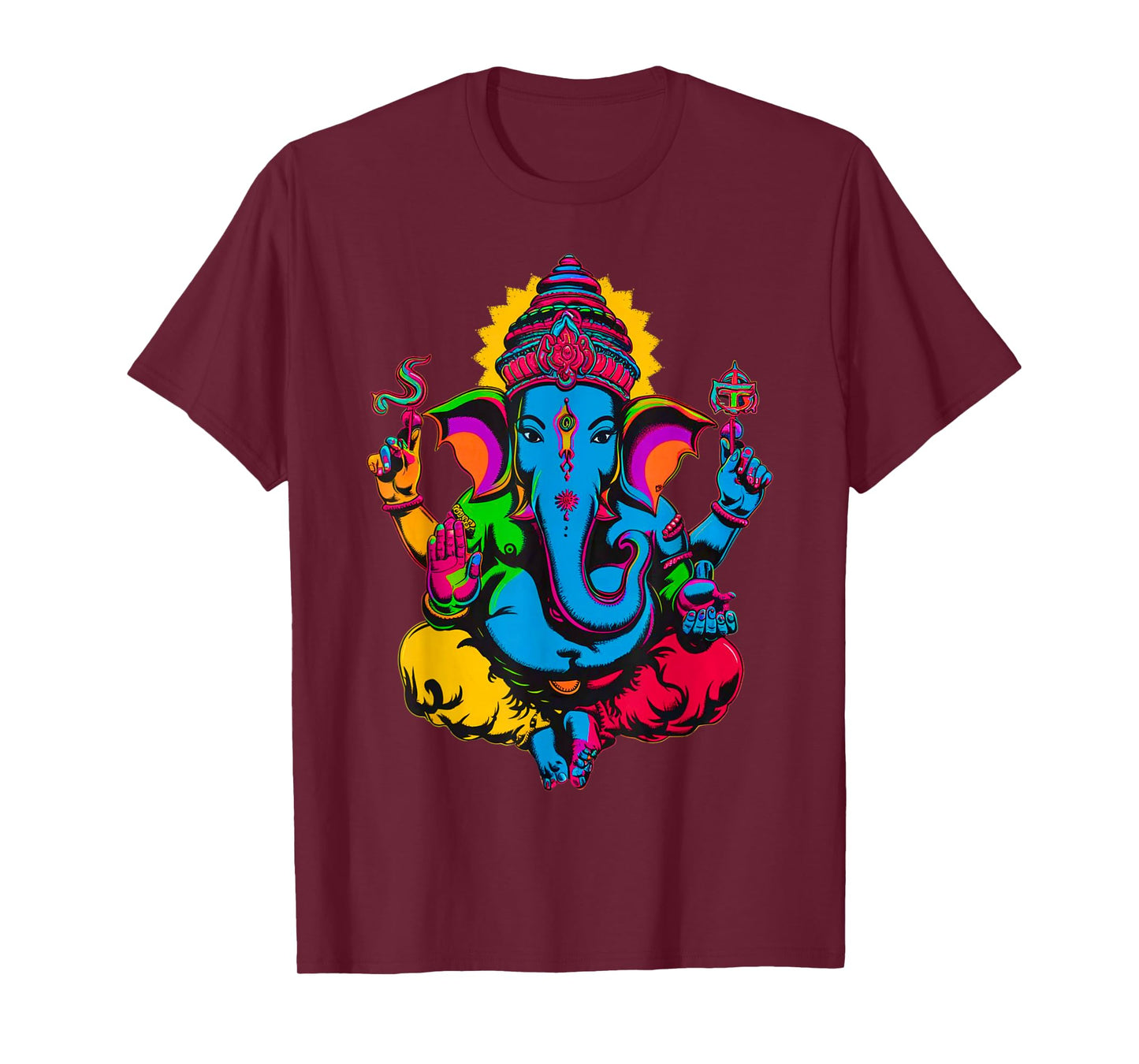 Hindu Ganesha Puja Elephant God India Meditation Yoga Murti T-Shirt