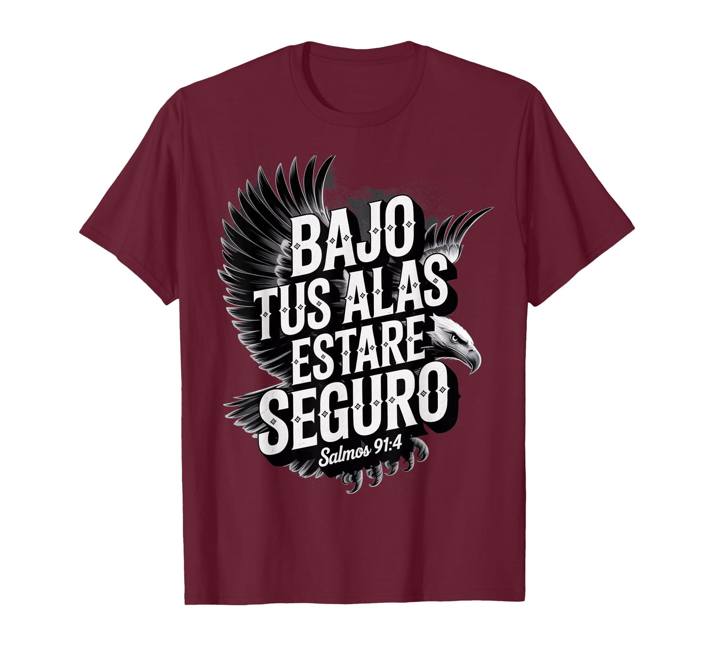 Bajo Tus Alas Estaré Seguro – Salmos 91:4 Spanish Christian T-Shirt