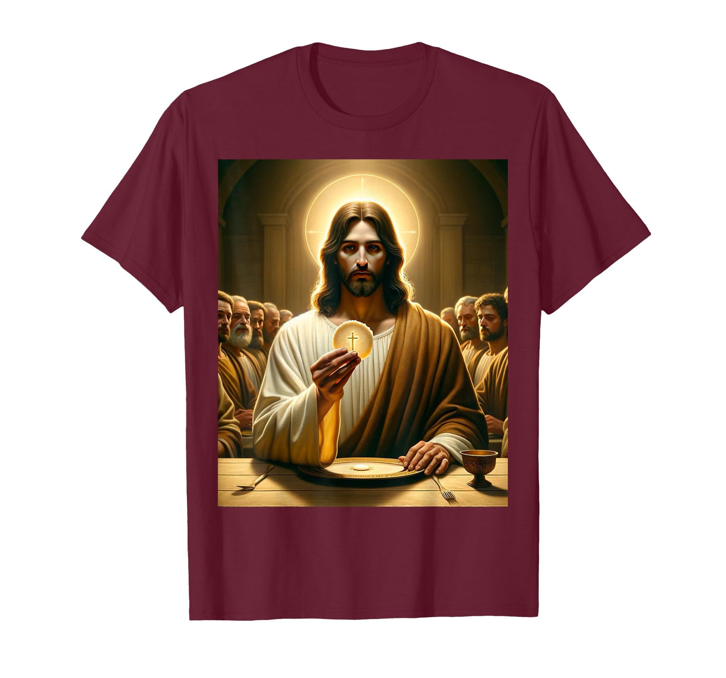 Jesus Holding Mass Last Supper Eucharist T-Shirt