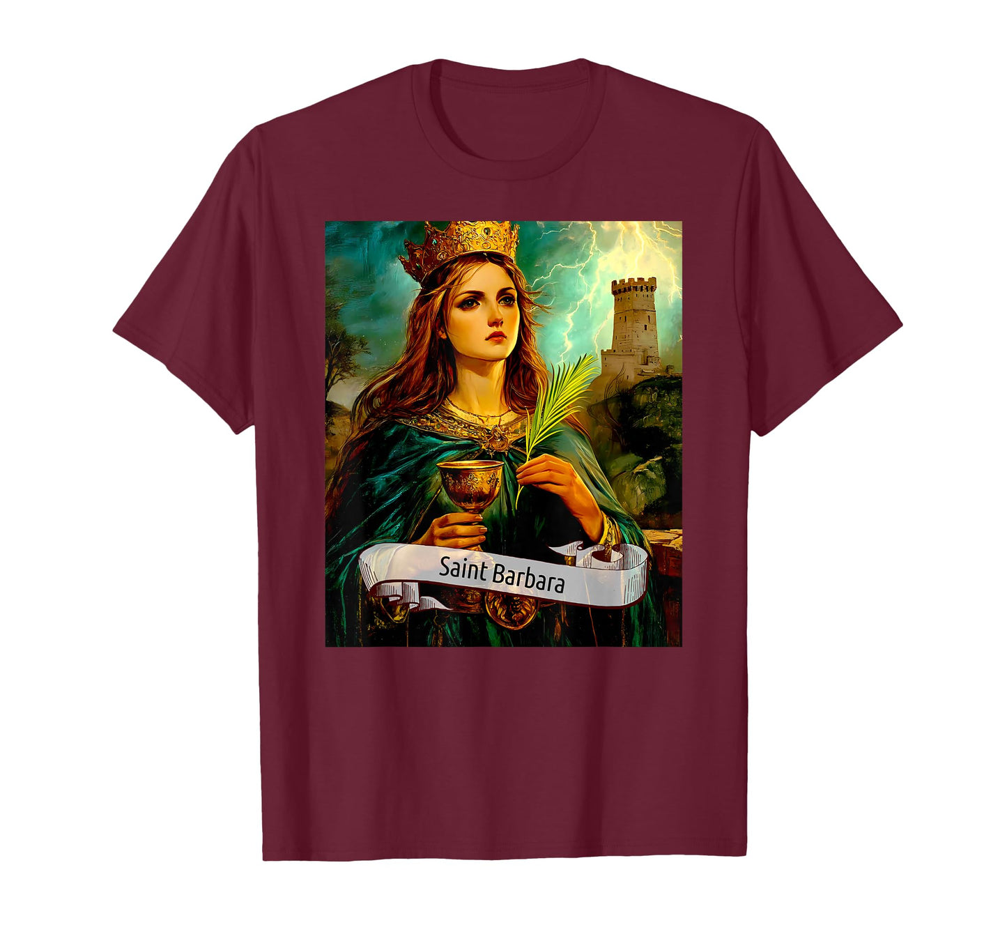 Catholic Saints | St Barbara| Christian Design Women | Gift T-Shirt