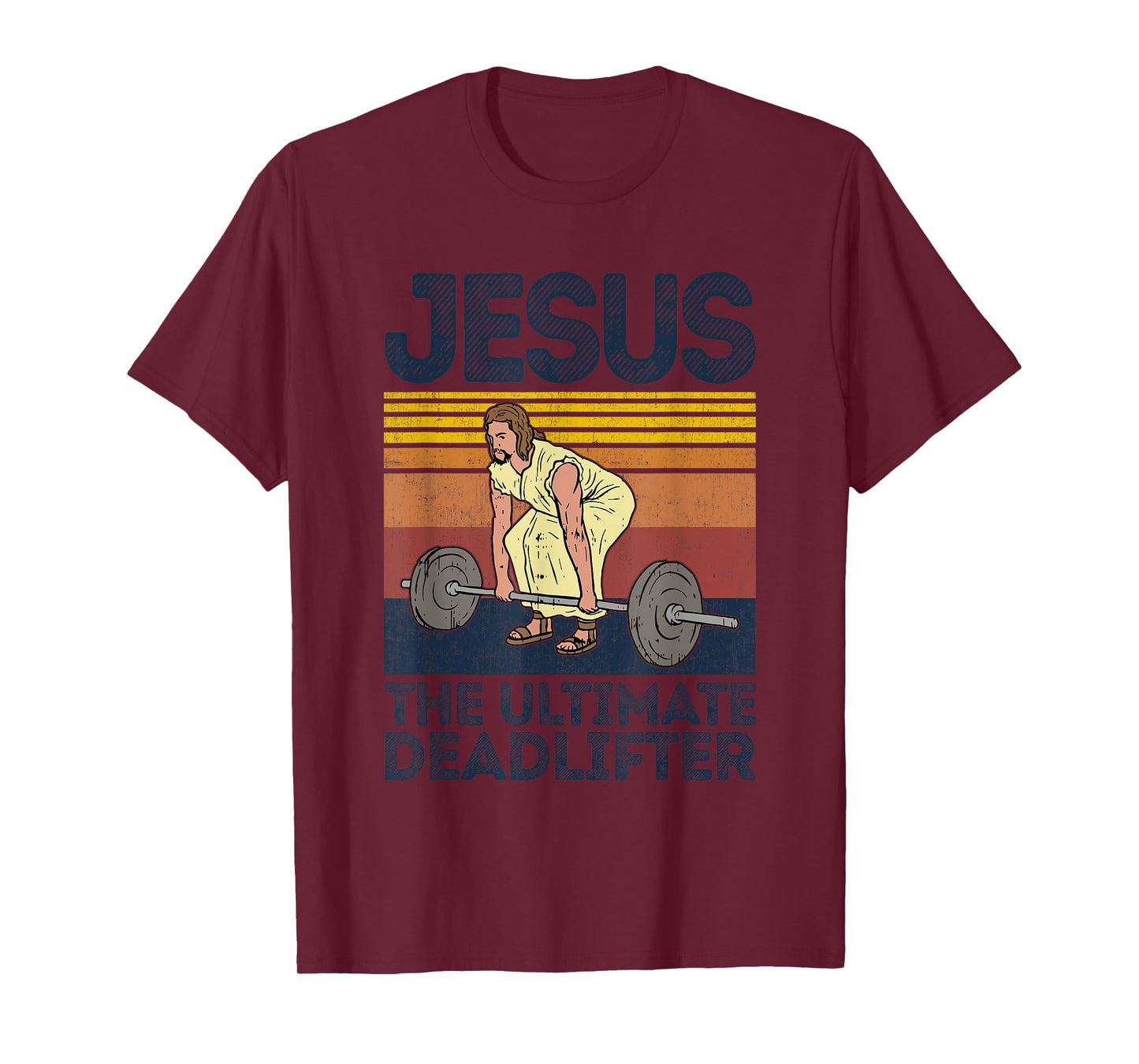 Vintage Jesus The Ultimate Deadlifter Funny Christian Gym T-Shirt