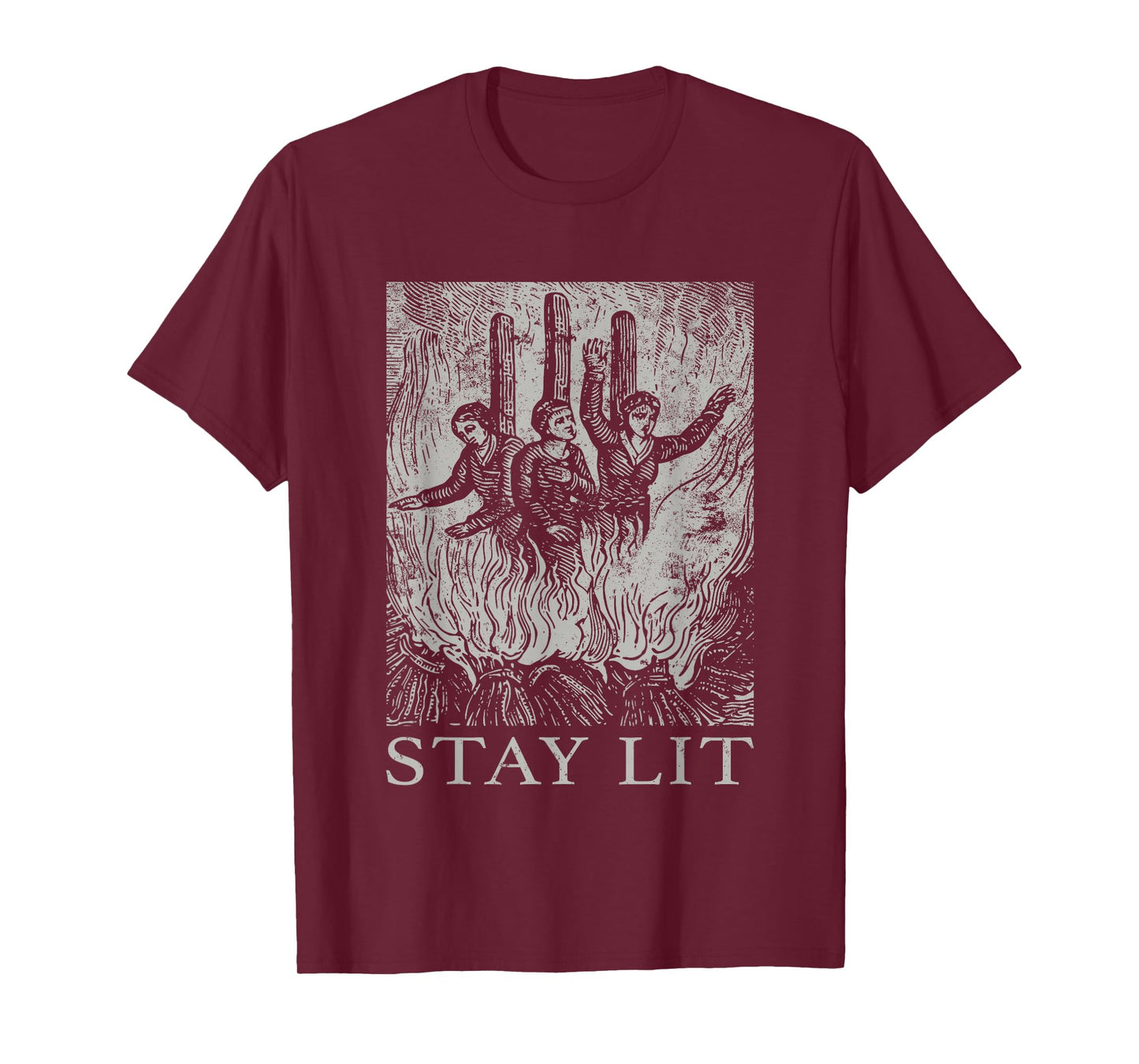 Occult Stay Lit Satan Devil Hell Unholy Antichrist Witch T-Shirt