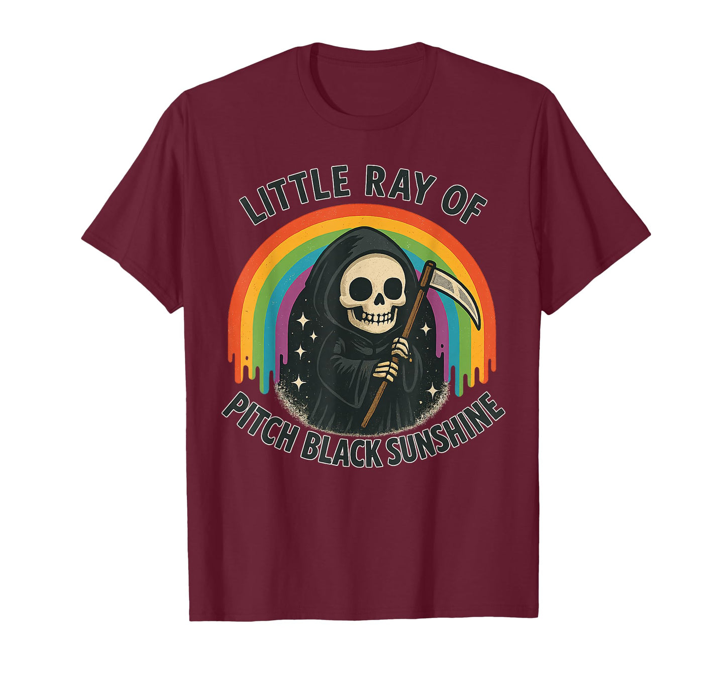 Little Ray of Pitch Black Sunshine Funny Cute Kawii Goth Emo T-Shirt
