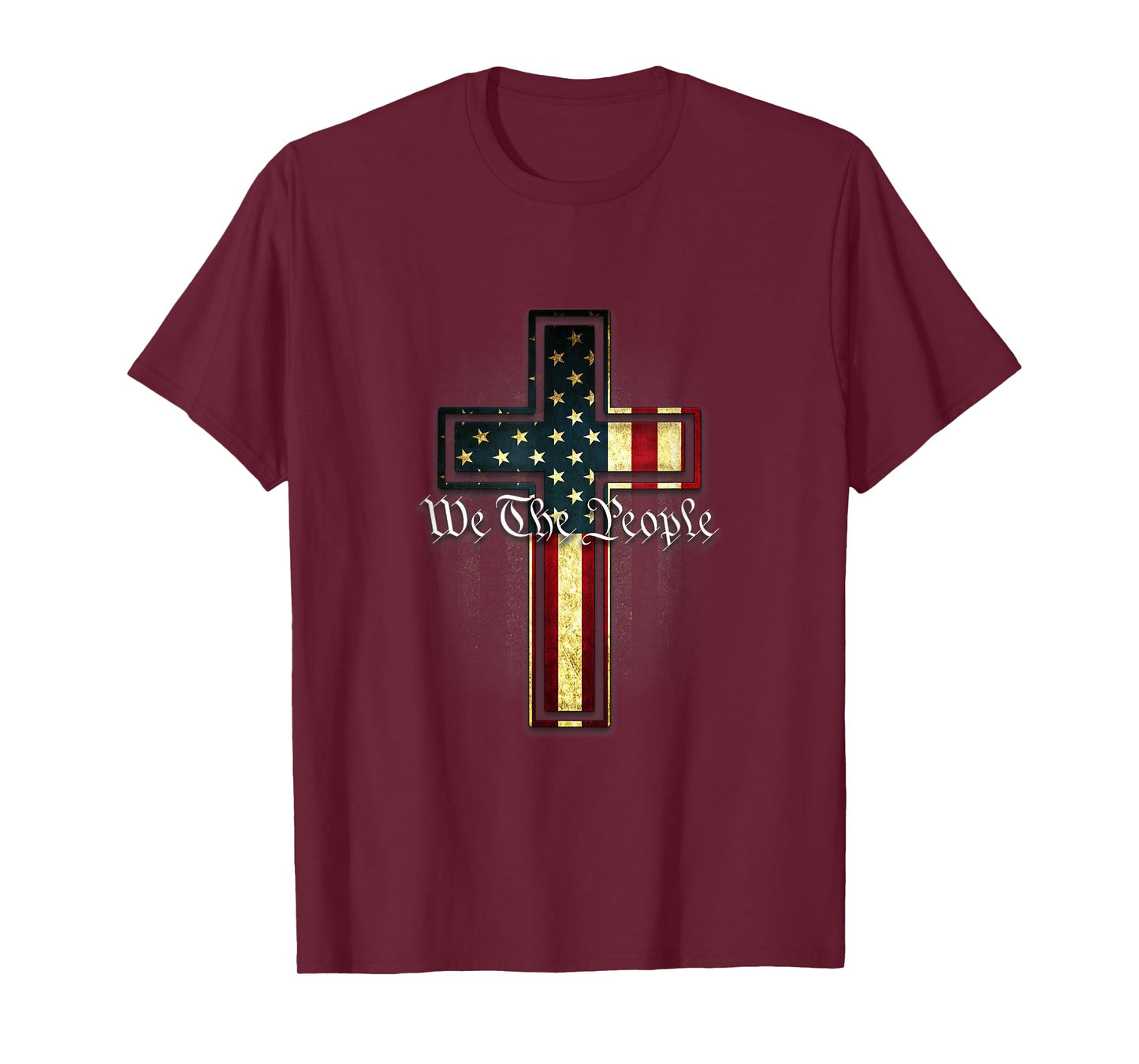 We The People Patriotic American Constitution Cross T-Shirt