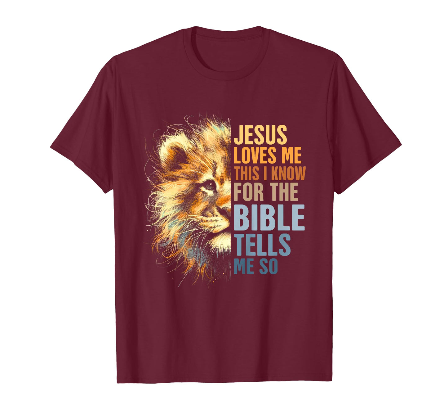 Kids Lion Christian Religious Baby Jesus Loves Me This I Know T-Shirt