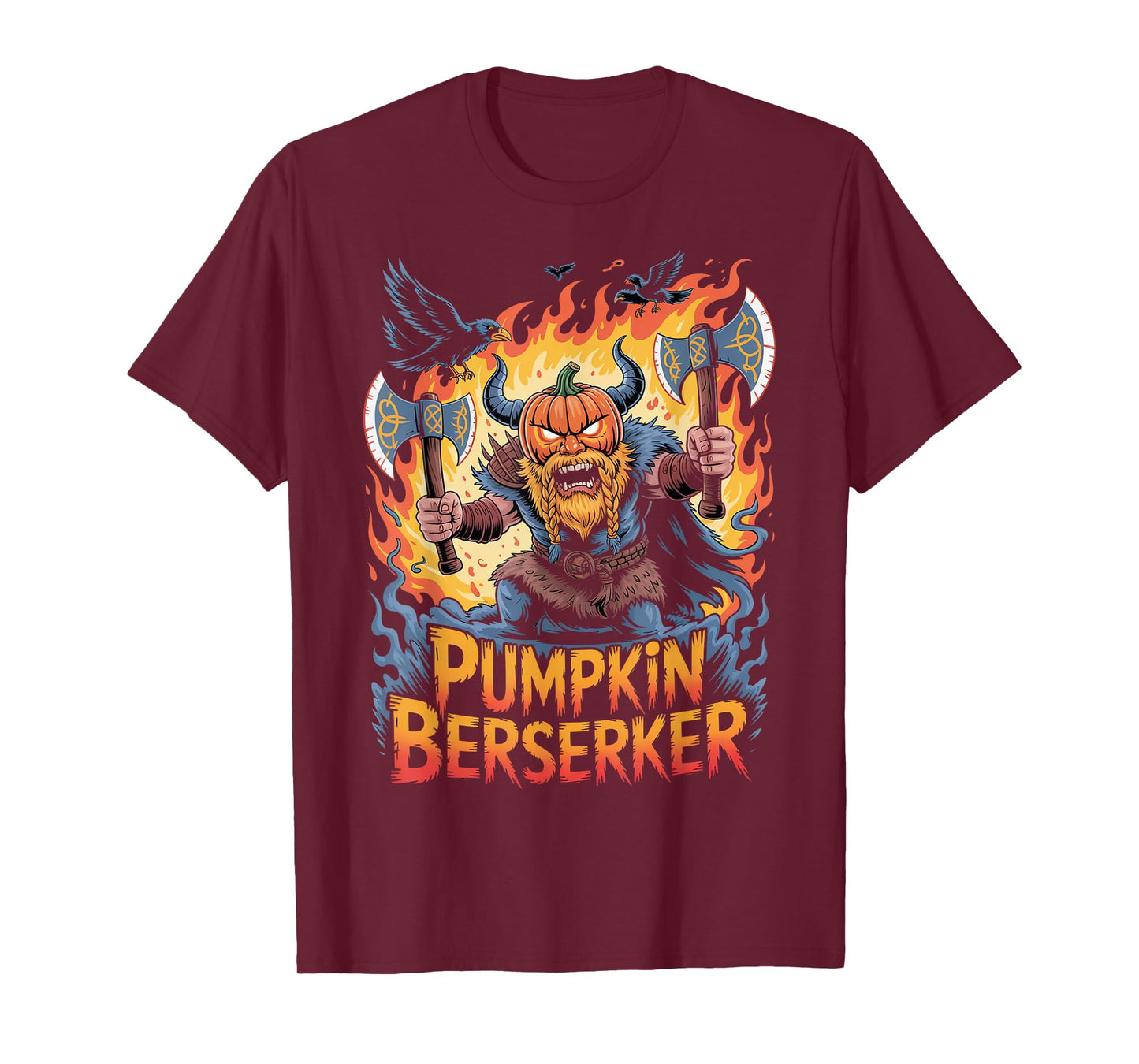 Viking Halloween Pumpkin Berserker T-Shirt