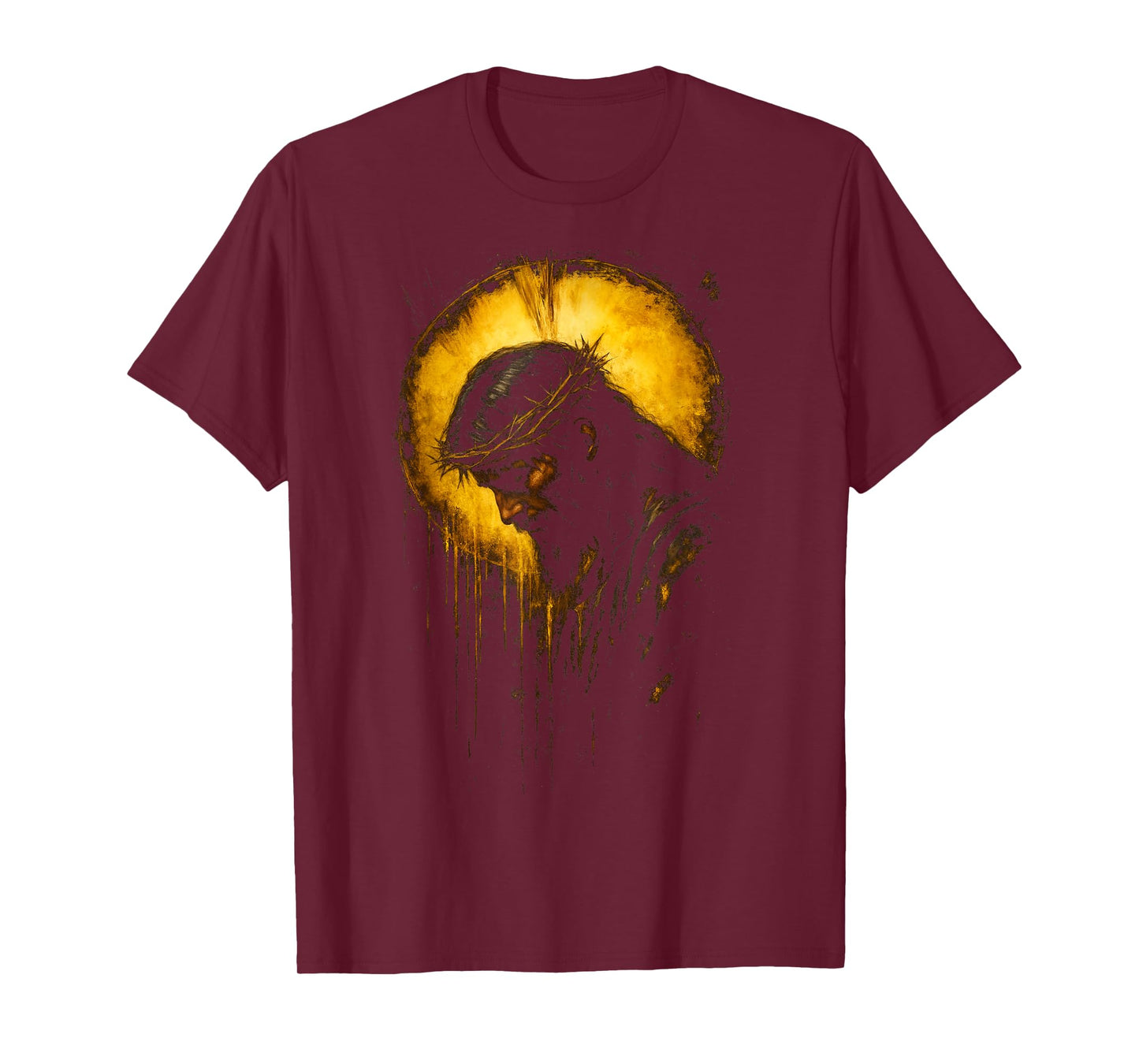 Jesus Golden Halo Christian Faith Religious Graphic T-Shirt