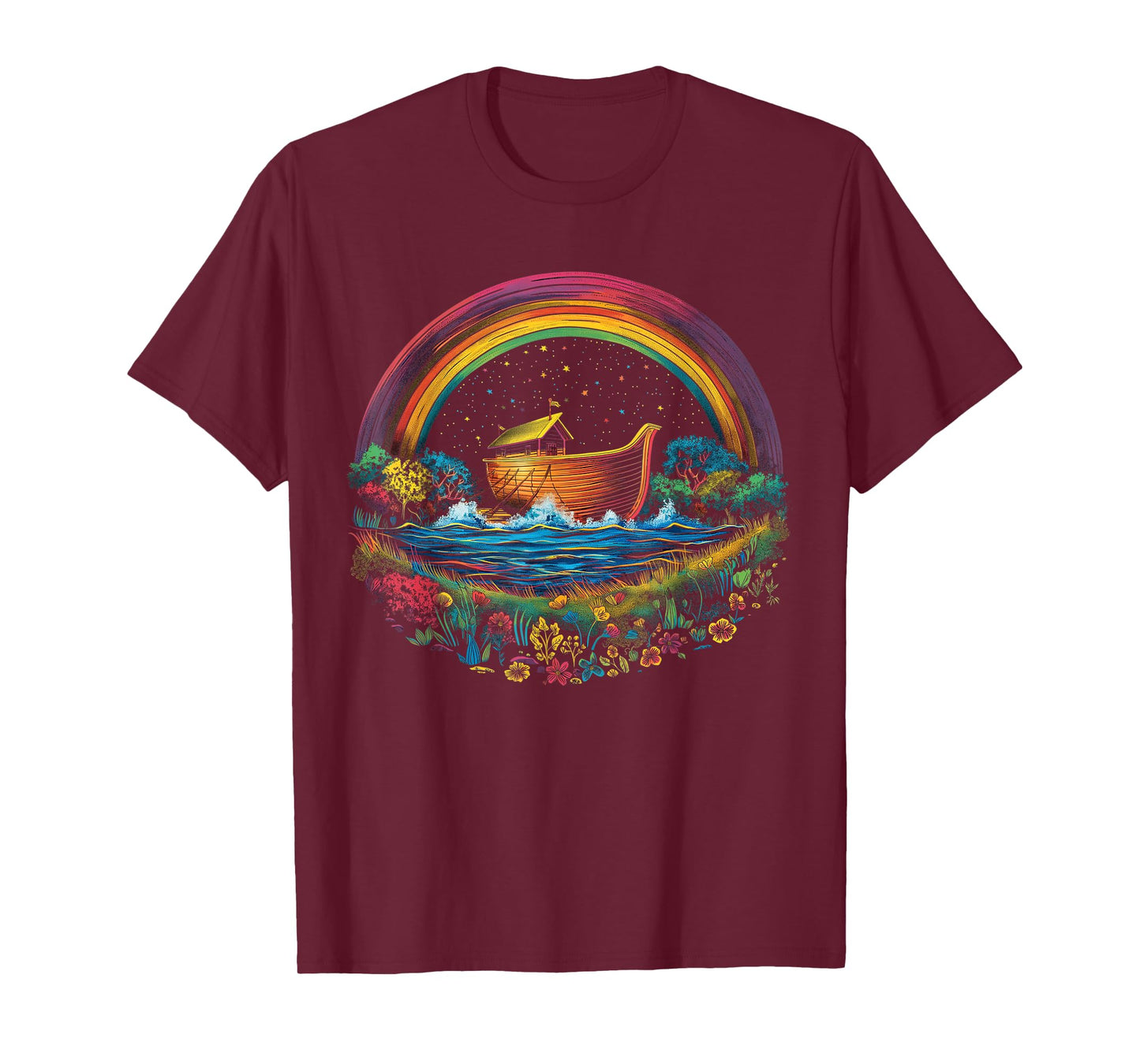 Noah's Ark Christian Rainbow Popart - Religious Catholic T-Shirt