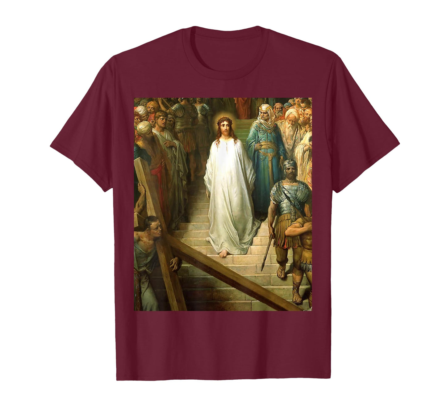 Christ leaving the Praetorium Painting by Gustave Dore T-Shirt