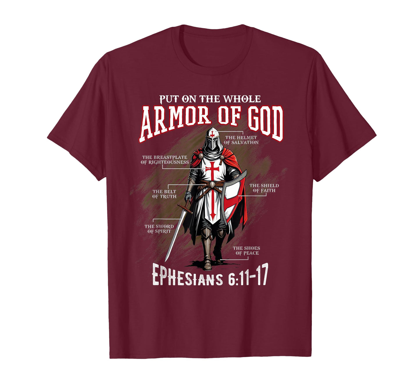 Full Armor of God Men Women Kids Christian Bible Verse Gift T-Shirt