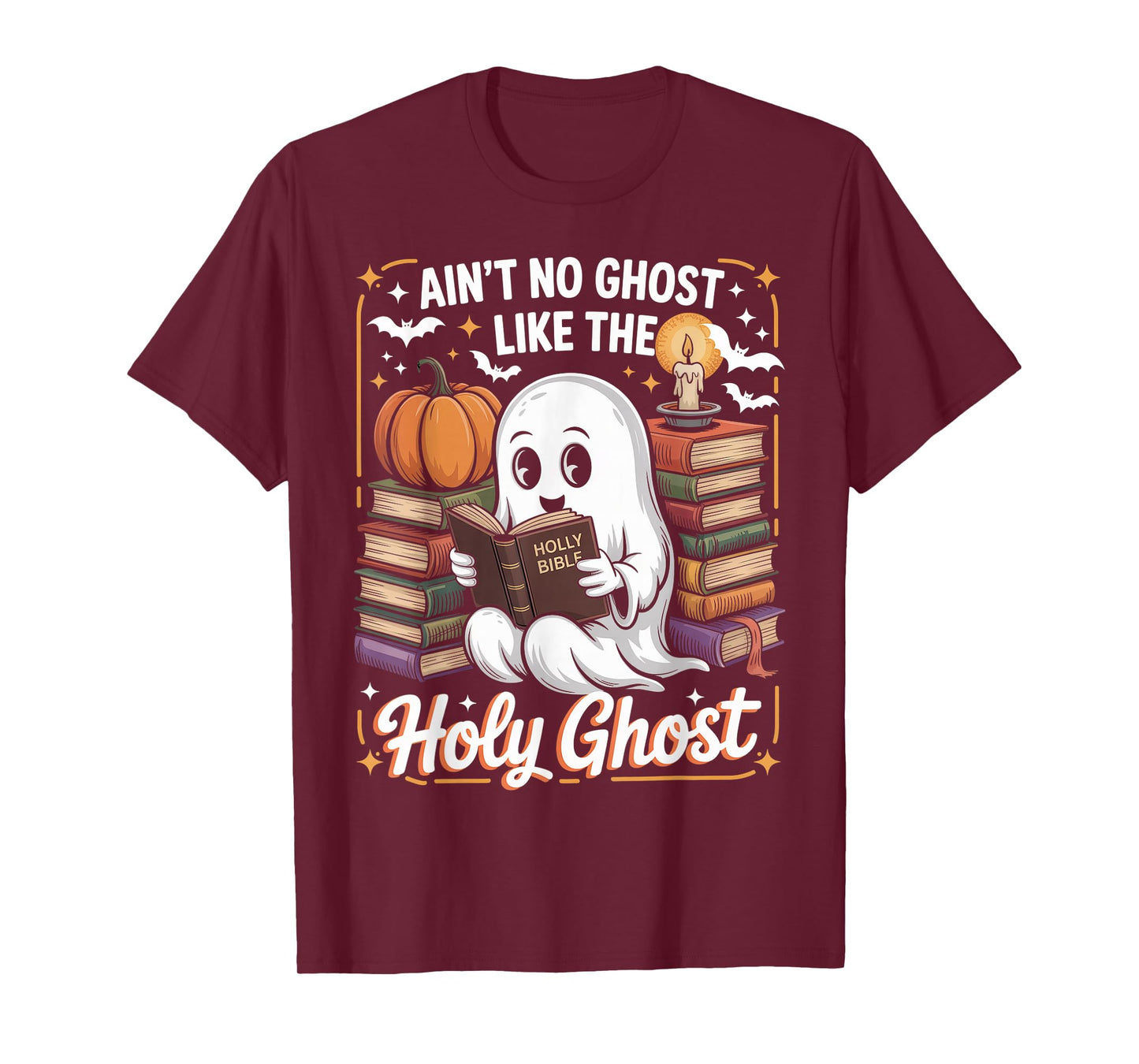 Retro Aint No Ghost Like The Holy Ghost Christian Halloween T-Shirt