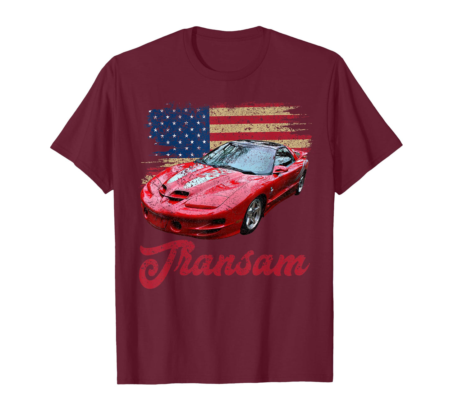 American Flag Style 4th gen Trans Am Old School Muscle Car T-Shirt