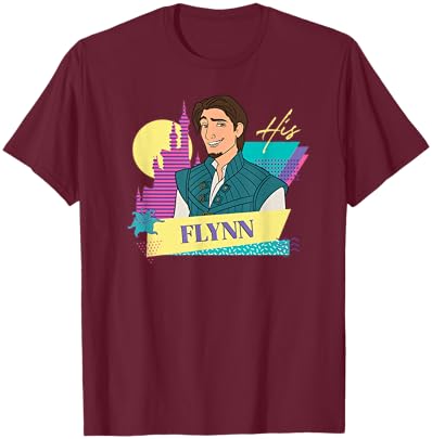 Disney Tangled Retro ’90s Couples Matching His Flynn Rider T-Shirt - T-Shirt | Maroon
