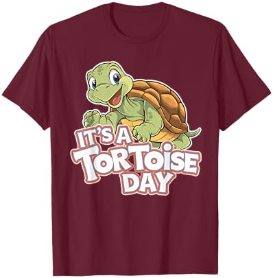 It's a Tortoise Day Design | Tortoise T-Shirt - T-Shirt | Maroon