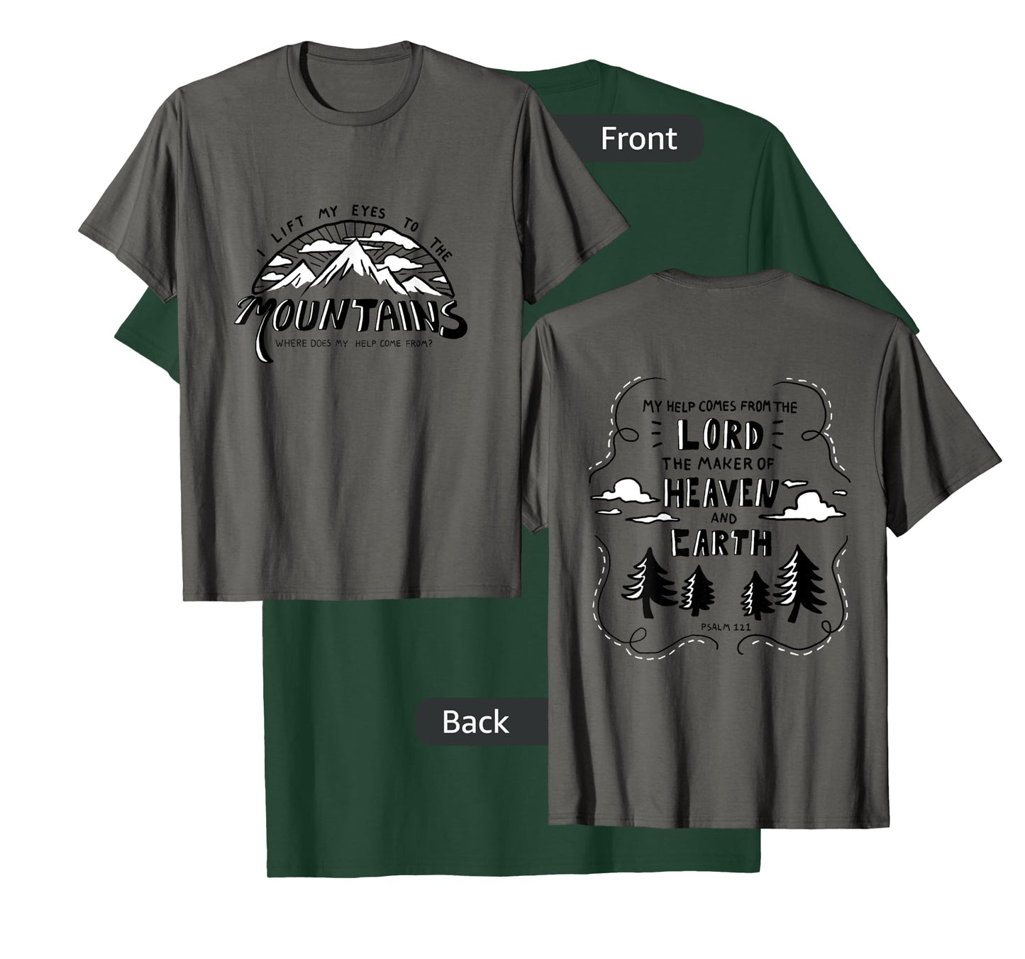 Psalm 121 Mountain Christian Bible Verse shirt T-Shirt