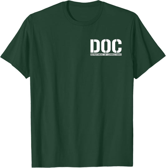 Doc Department of Corrections Inmate Officer Costume T-Shirt - T-Shirt | Forest