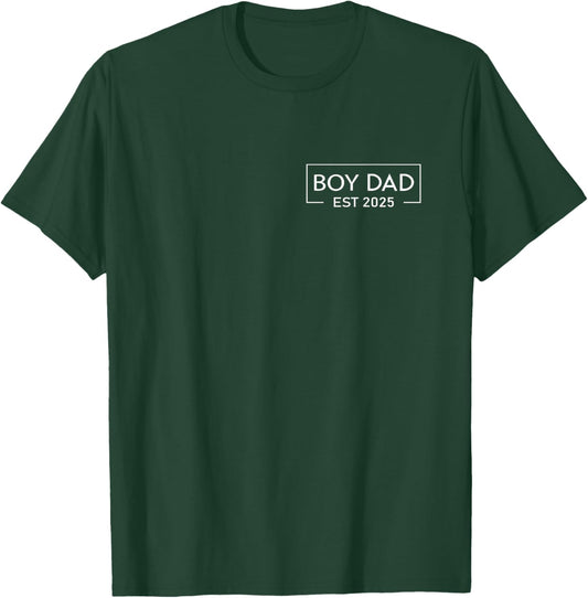 Boy Dad Est. 2025 Logo 2025 Loading New Dad Of Boy 2025 T-Shirt - T-Shirt | Forest