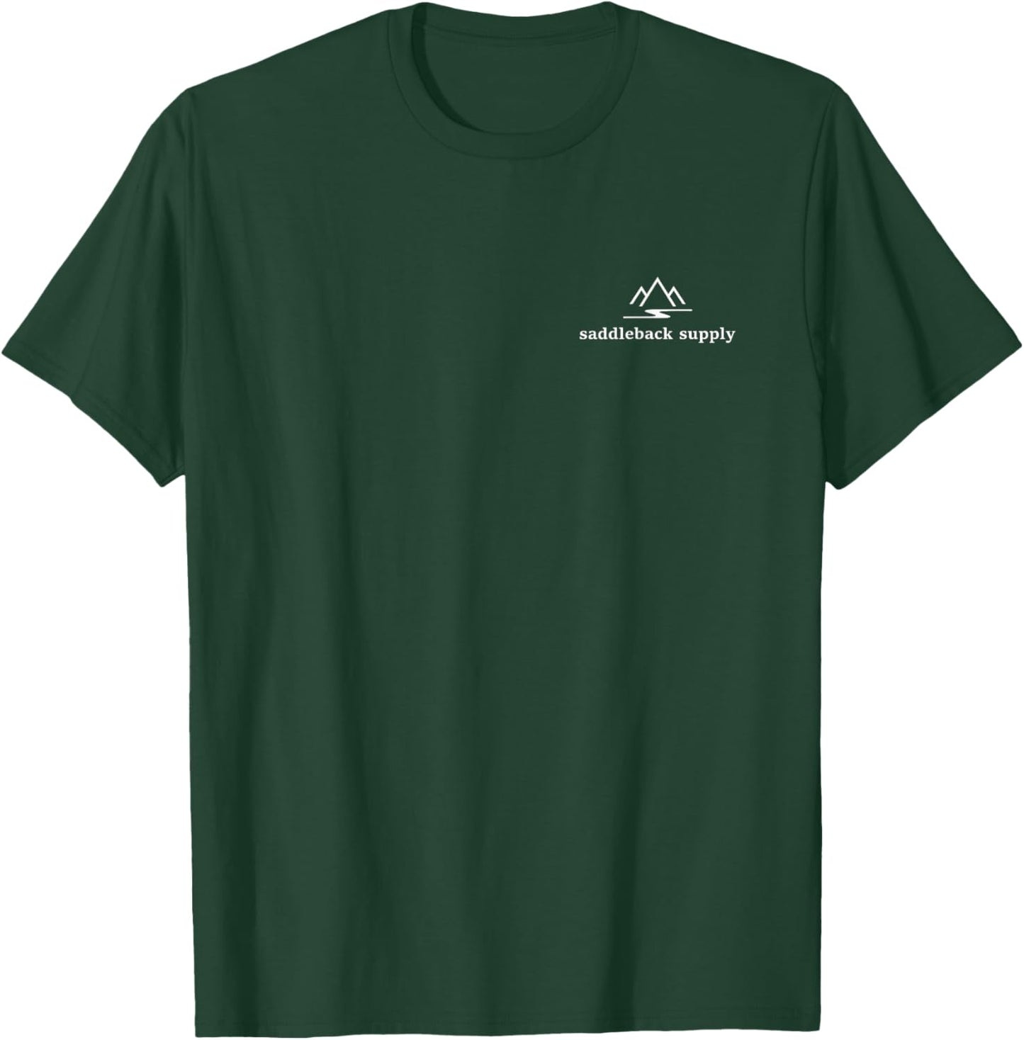 Saddleback Western White Logo Lightweight Graphic T-Shirt - T-Shirt | Forest