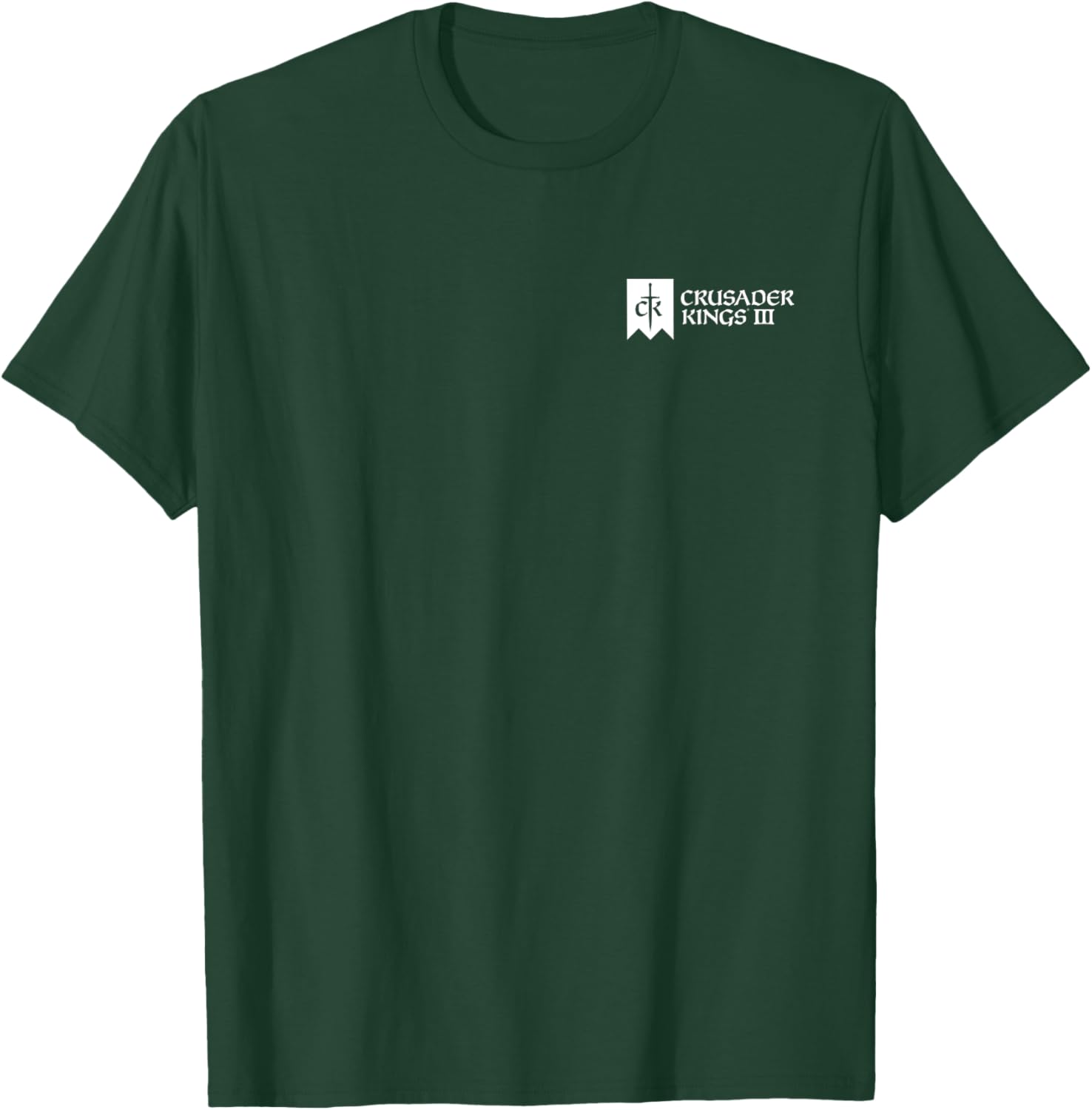 Crusader Kings III game logo white T-Shirt - T-Shirt | Forest