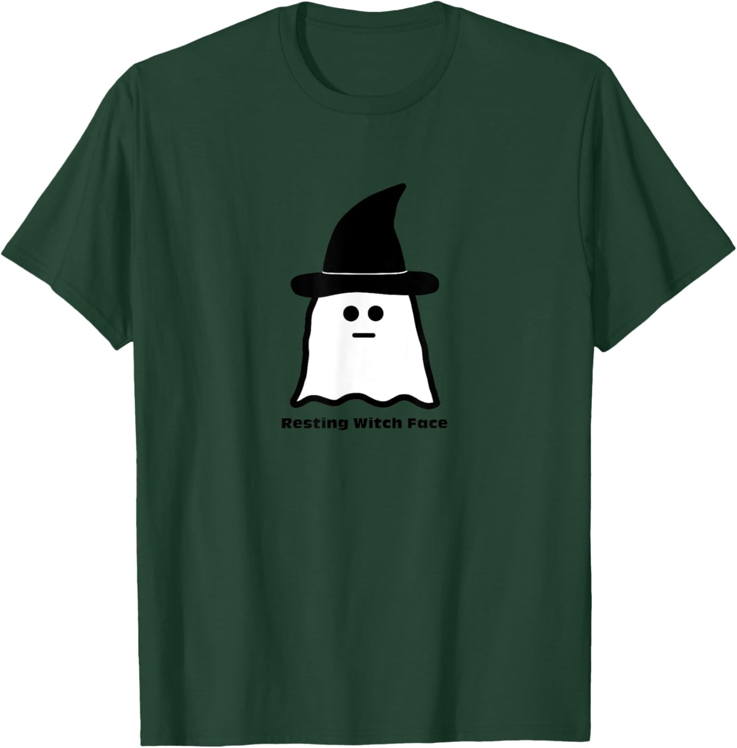 Resting Witch Face Funny Ghost Halloween T-Shirt - T-Shirt | Forest