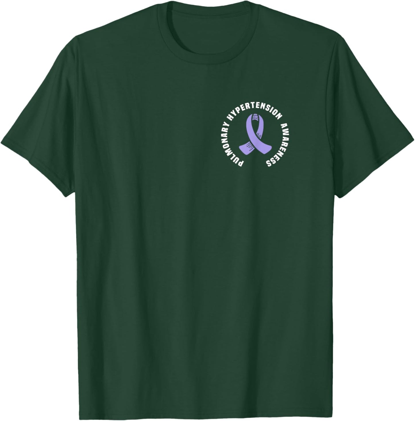 Pulmonary Hypertension Awareness Pocket Periwinkle Ribbon T-Shirt - T-Shirt | Forest