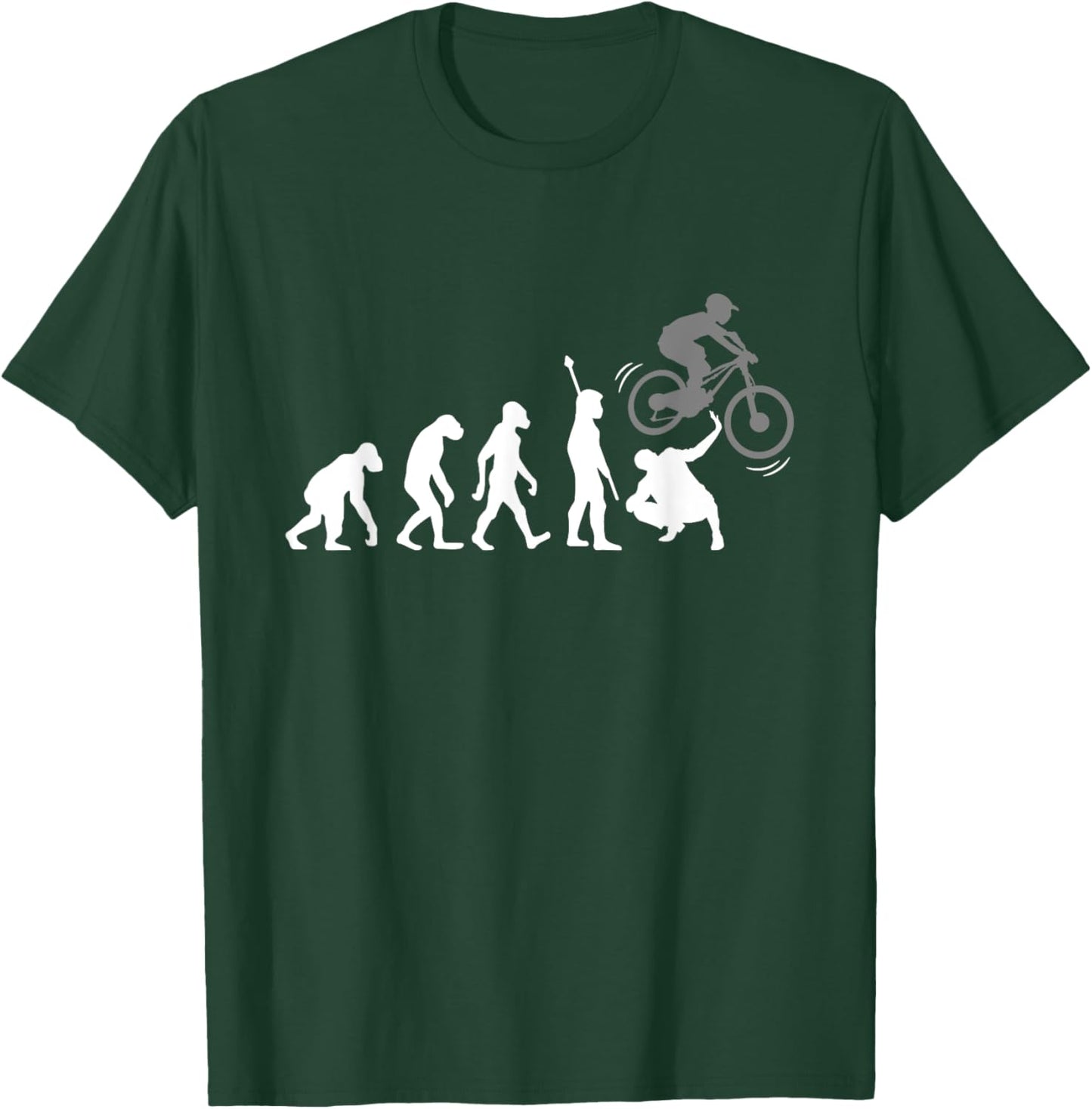 Cool MTB Evolution Bicycle Funny Cycle Mountain Bike Lovers T-Shirt - T-Shirt | Forest