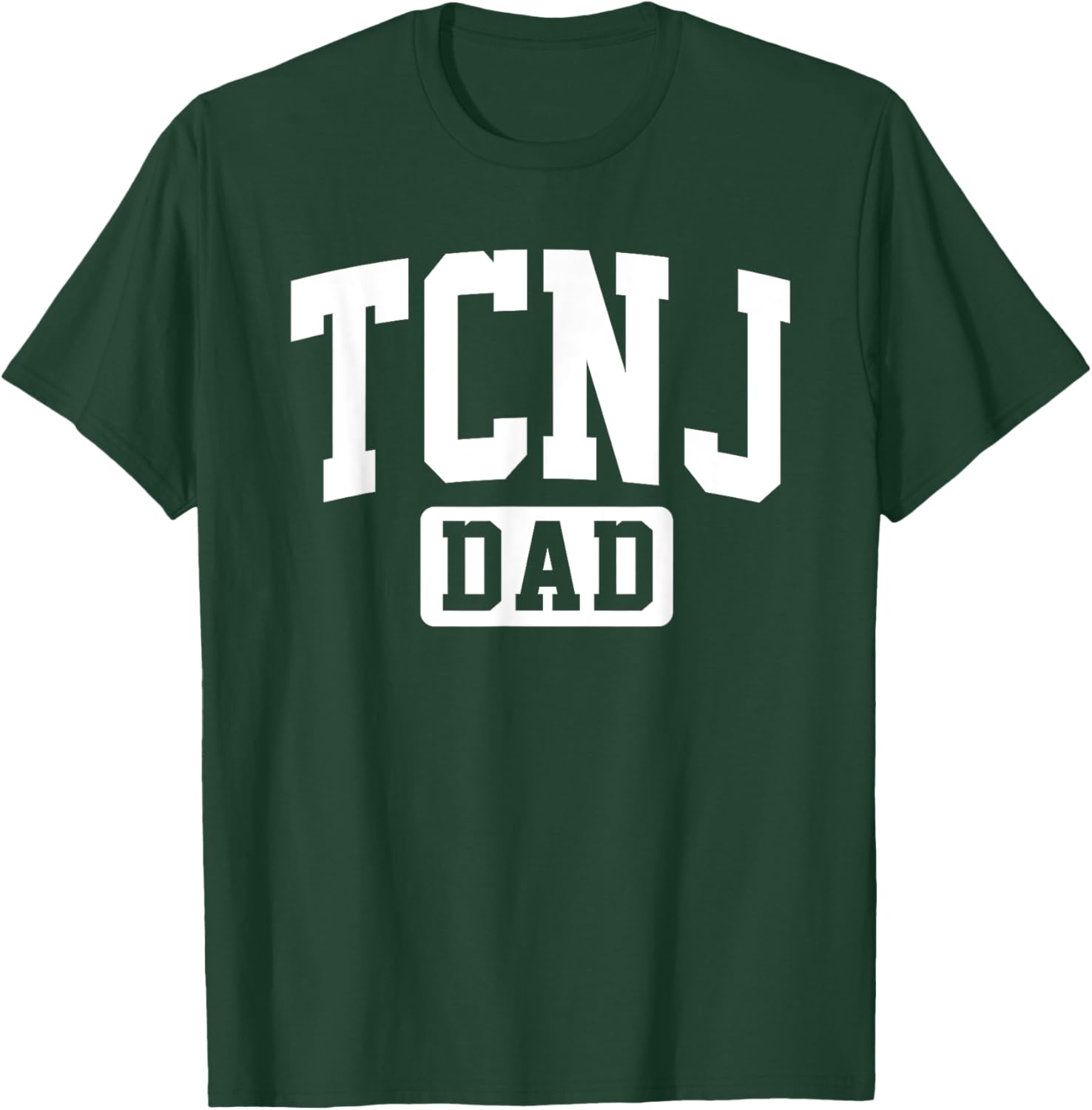 Family University College Arch Retro Design TCNJ The College of New Jersey Dad Arch Vintage Family T-Shirt - T-Shirt | Forest