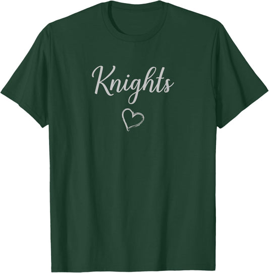 Higley Knights Above Small Heart T-Shirt - T-Shirt | Forest
