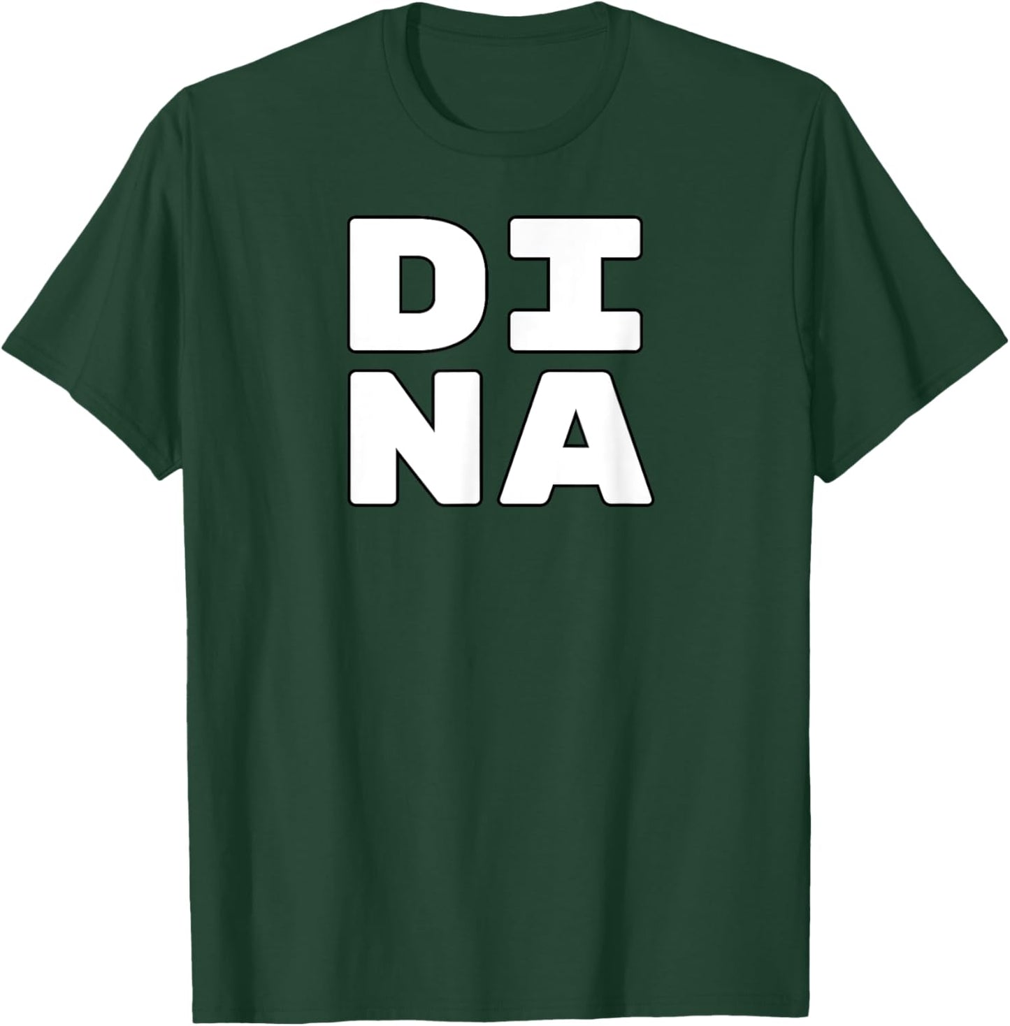DINA Personalized Retro Girls Custom DINA Name T-Shirt - T-Shirt | Forest