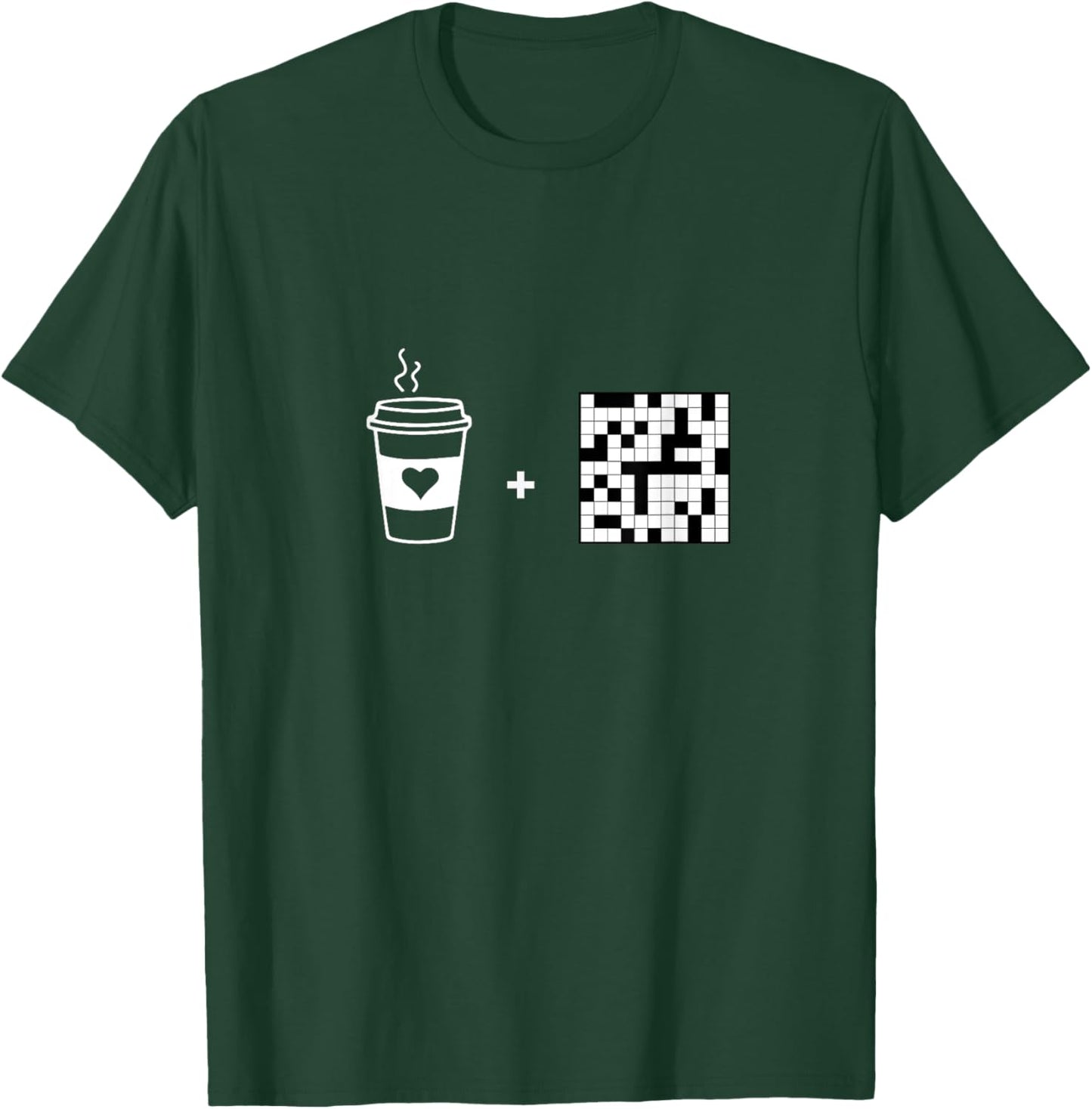 Coffee and Crosswords , Crossword Puzzle Day T-Shirt - T-Shirt | Forest