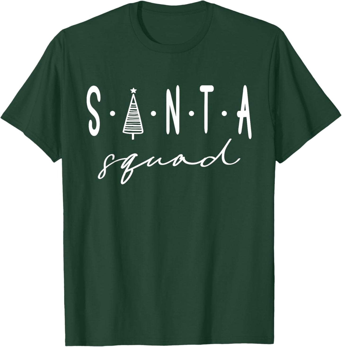 Santa Squad Christmas Team Santa Crew Family Matching Xmas T-Shirt - T-Shirt | Forest