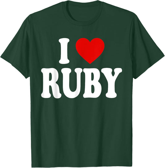 I Heart Love Ruby T-Shirt - T-Shirt | Forest