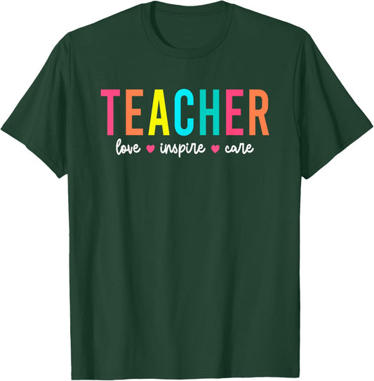 Retro Teacher Inspirational Back to School Costume T-Shirt - T-Shirt | Forest