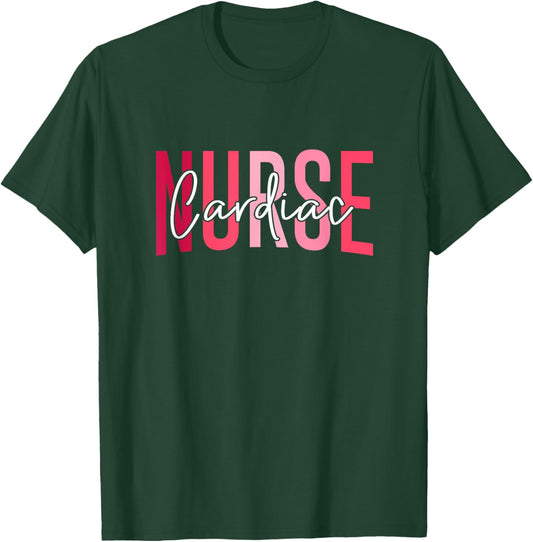 Funny Cardiac Nurse Cicu Cvicu Cardiology Heart Healthcare T-Shirt - T-Shirt | Forest