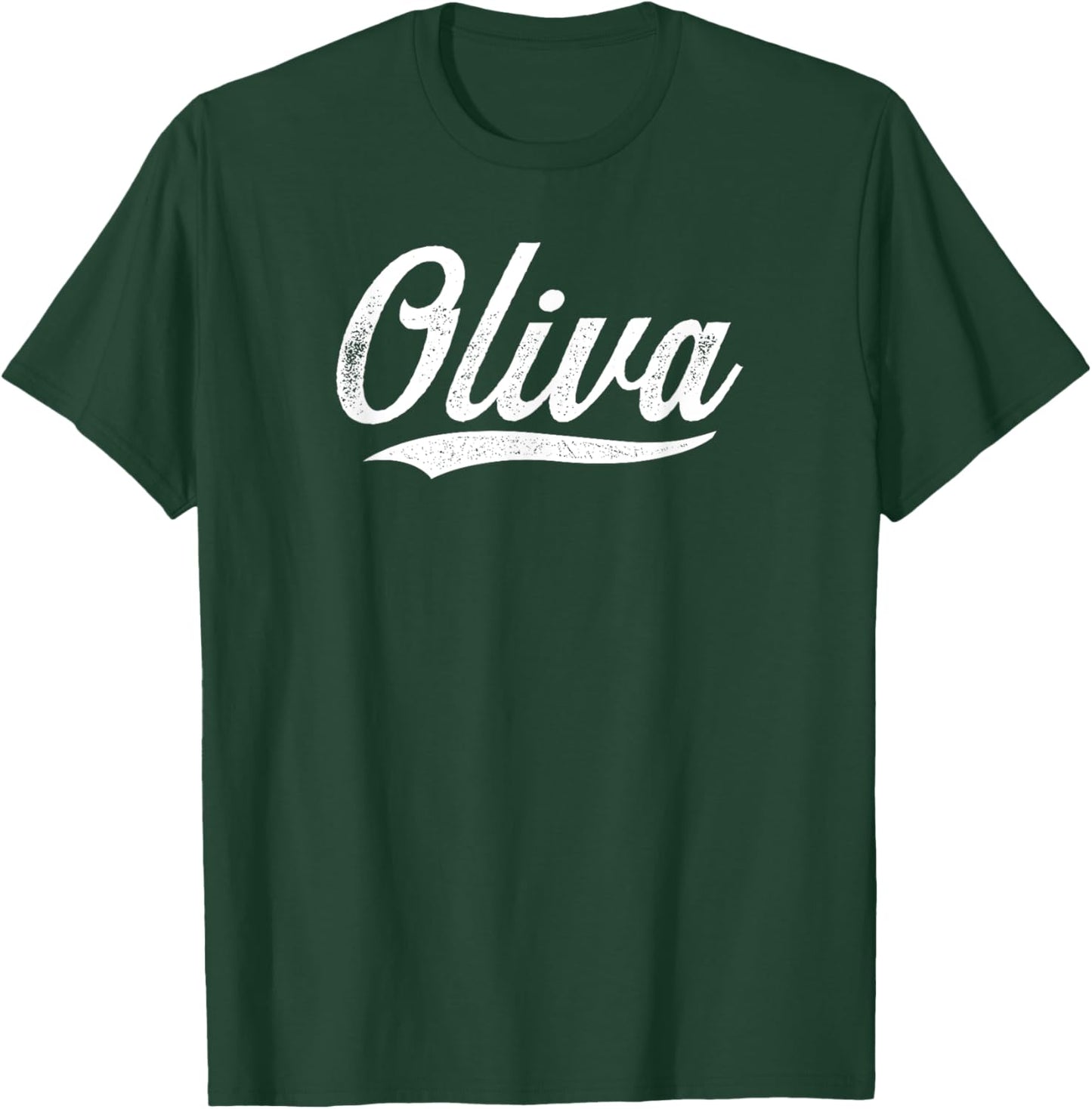 Distressed Script Albert Oliva Prospect Baseball Fan Gear T-Shirt - T-Shirt | Forest