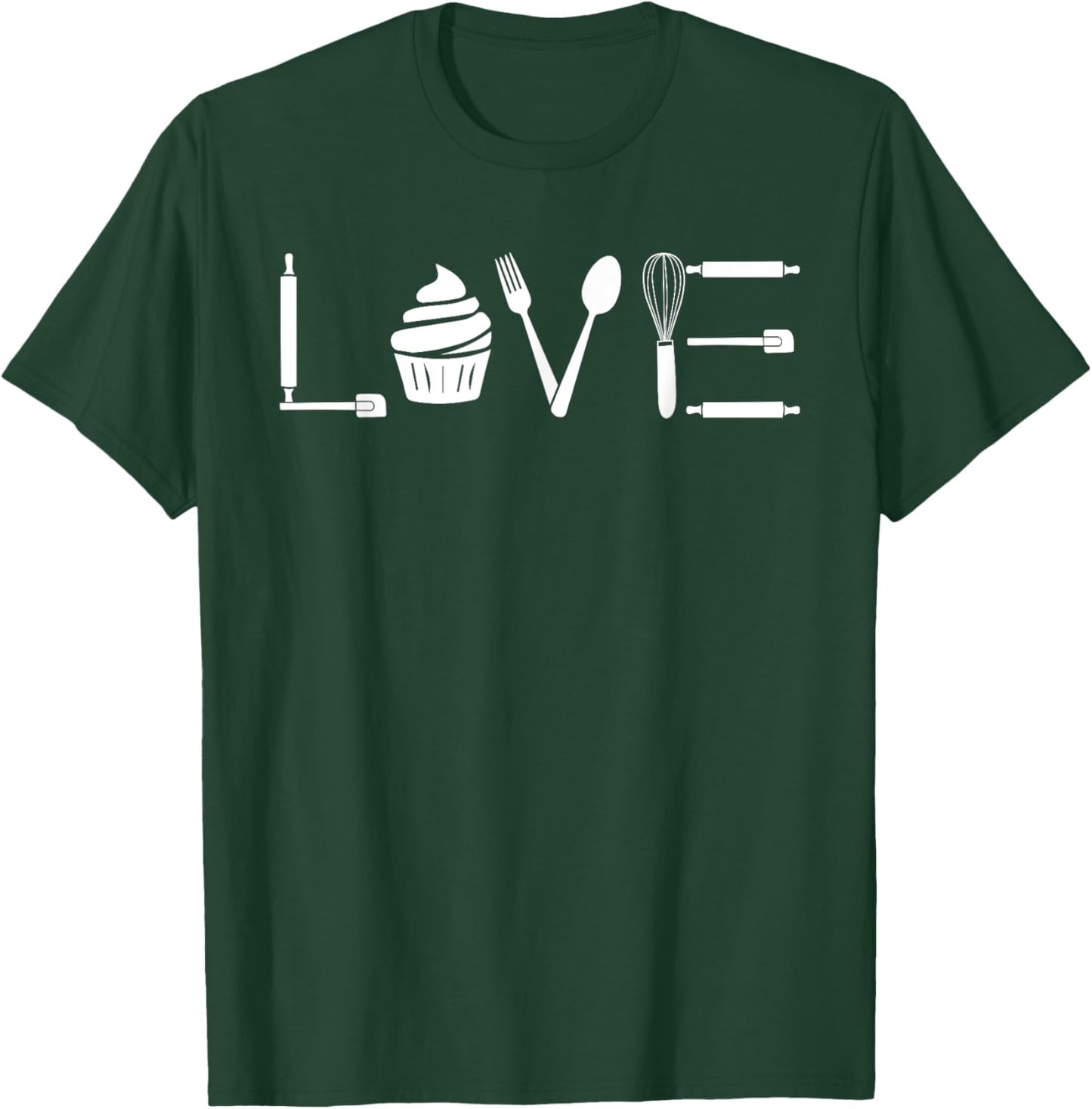 Cupcake Love Funny Baker Cake Pastry Baking Bake Enthusiast T-Shirt - T-Shirt | Forest