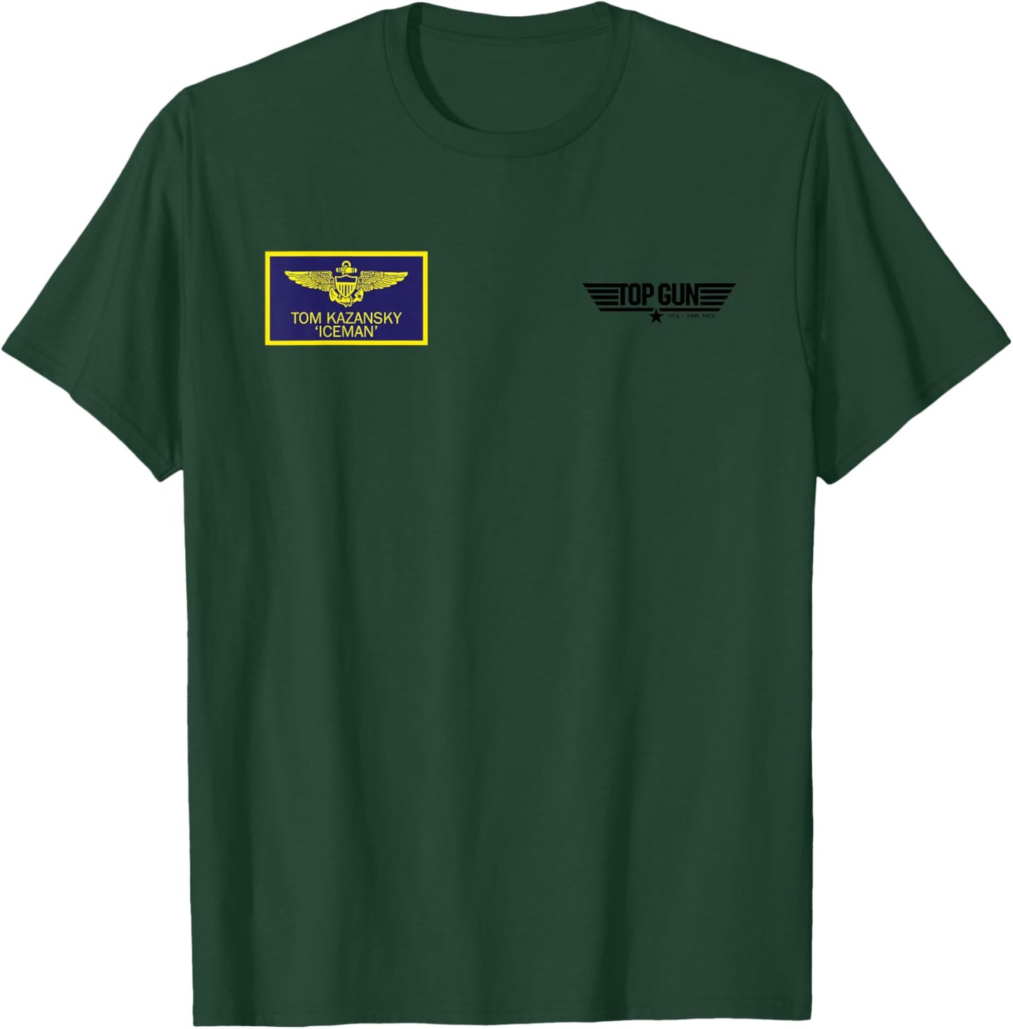 Top Gun Tom Kazansky Iceman Chest Badge T-Shirt - T-Shirt | Forest