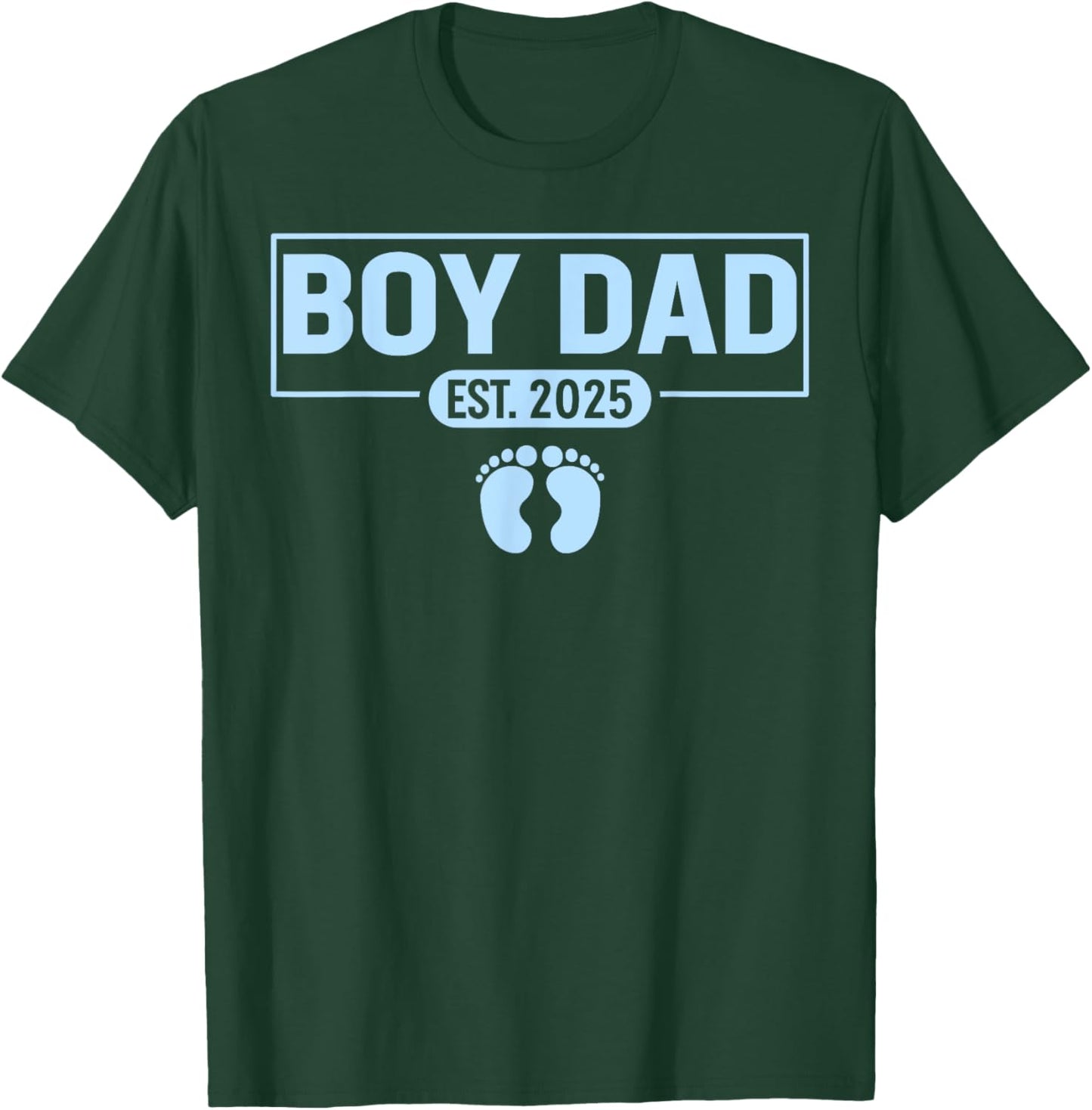 Men boy Dad Est 2025 Newborn Daddy Father baby boy son T-Shirt - T-Shirt | Forest