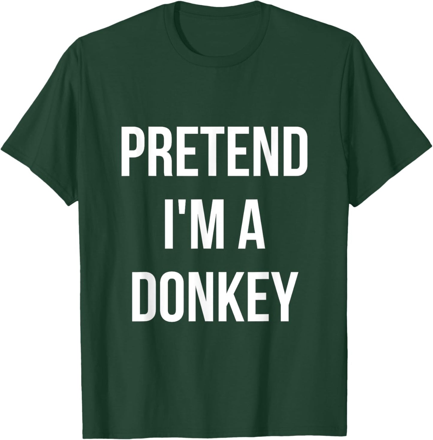 Pretend I'm a Donkey Shirt Adult Costume Halloween Grey T-Shirt - T-Shirt | Forest