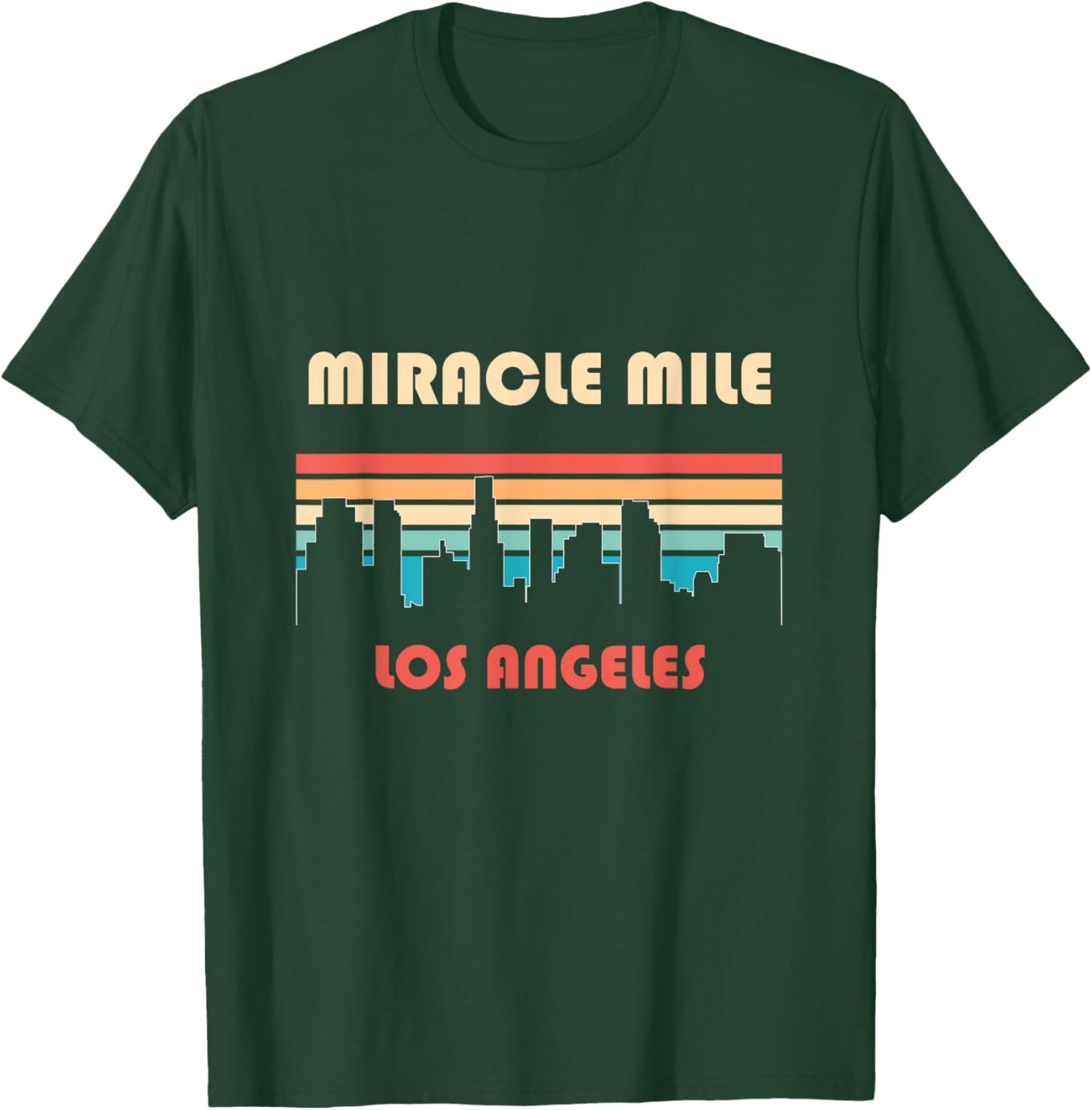 Miracle Mile Los Angeles California Retro Vintage T-Shirt - T-Shirt | Forest