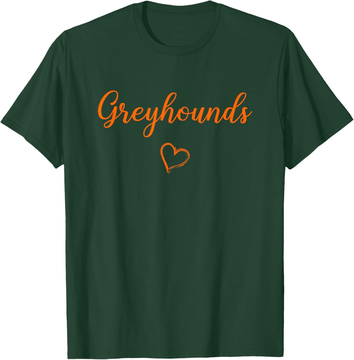 Clayton Greyhounds Above Small Heart T-Shirt - T-Shirt | Forest