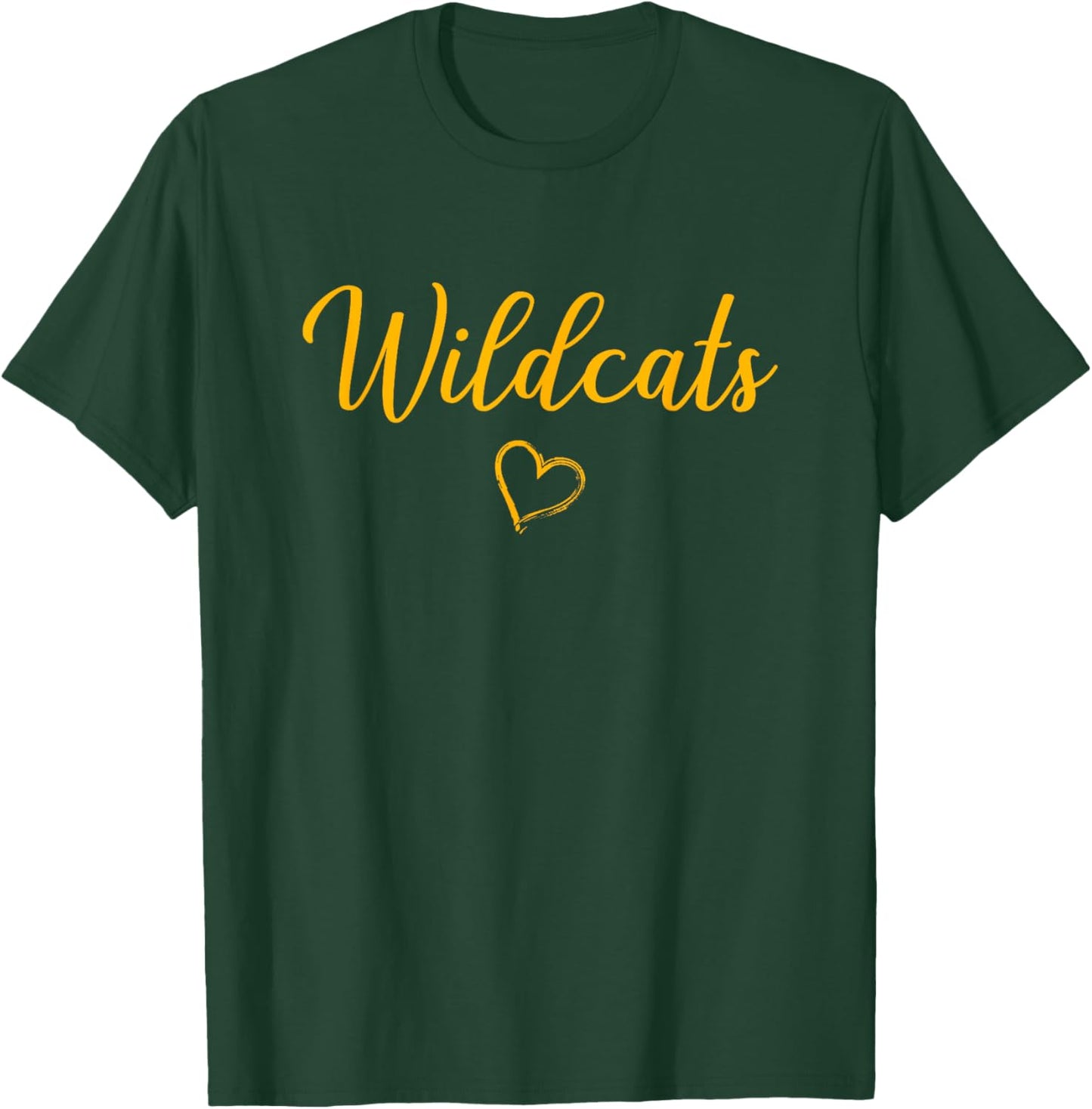 Godley Wildcats Above Small Heart T-Shirt - T-Shirt | Forest