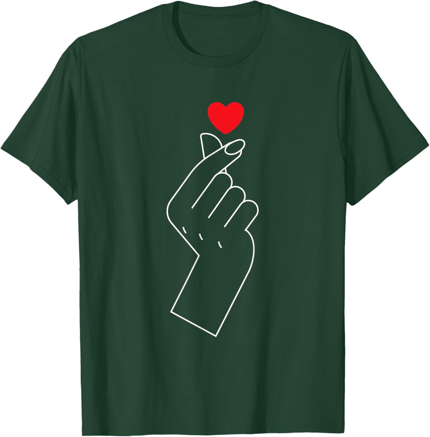 Finger Heart T-Shirt - T-Shirt | Forest