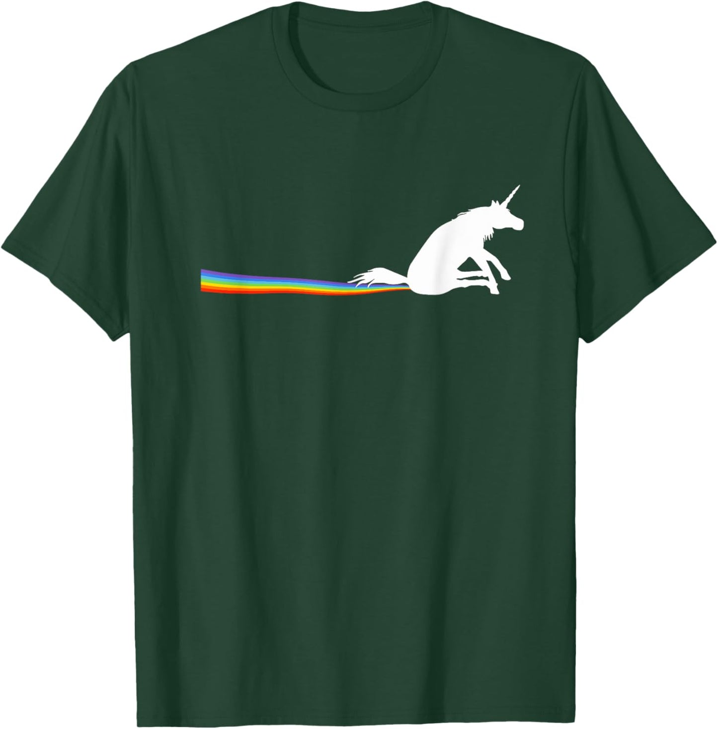 Funny Meme Scooting Unicorn Rainbow Poop Streak T-Shirt - T-Shirt | Forest