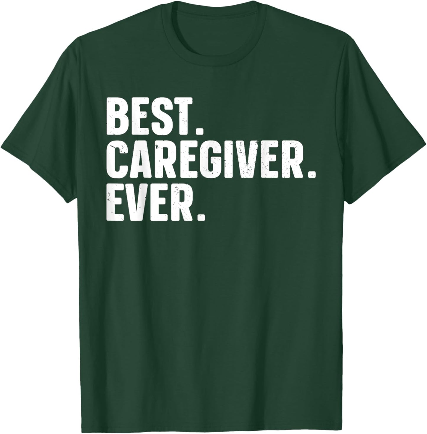 Best Caregiver Gifts Caregiver Accessories & Stuff Adults Kids Black Polyester 100% Funny Caregiver Design T-Shirt - T-Shirt | Forest