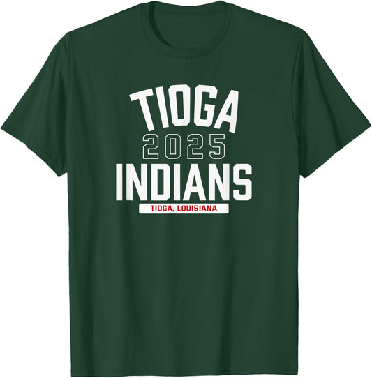 Tioga Indians Tioga, Louisiana 2025 T-Shirt - T-Shirt | Forest