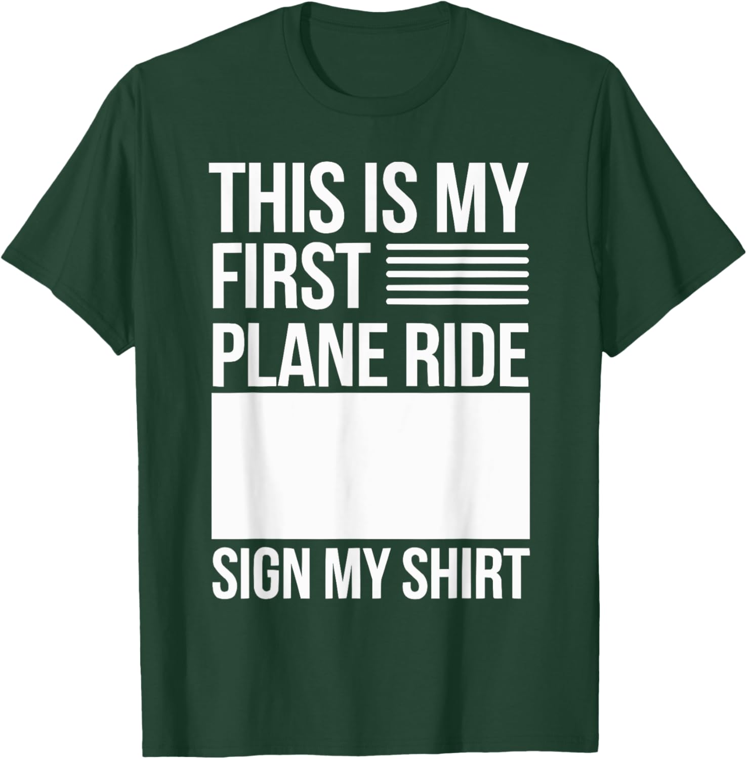 My First Plane Ride First Time Flyer Travel Airplane T-Shirt - T-Shirt | Forest
